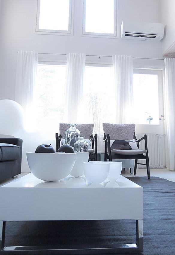 Black & White Living Room Decor