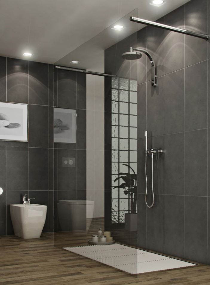 Glass Frame Modern Walk in Shower
