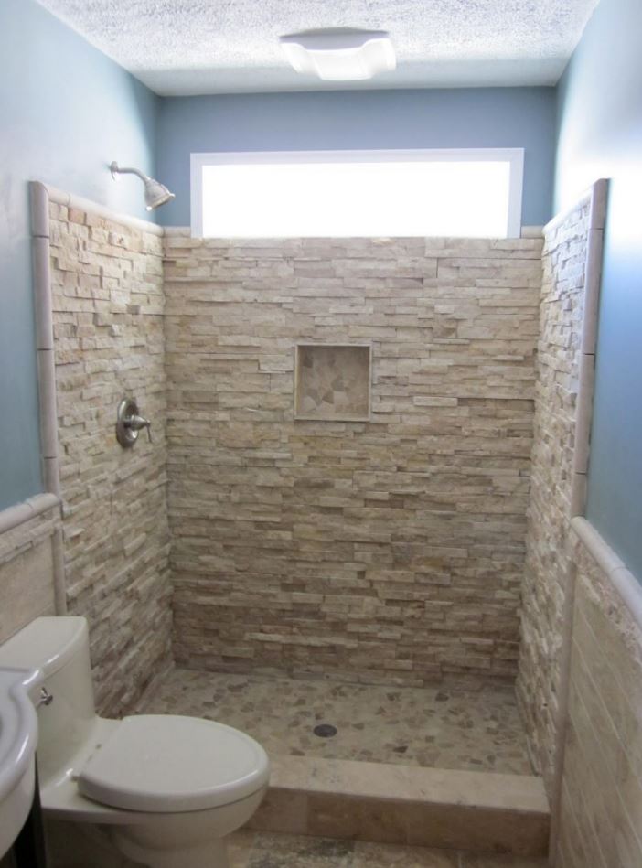 Tile Wall Walk in Shower